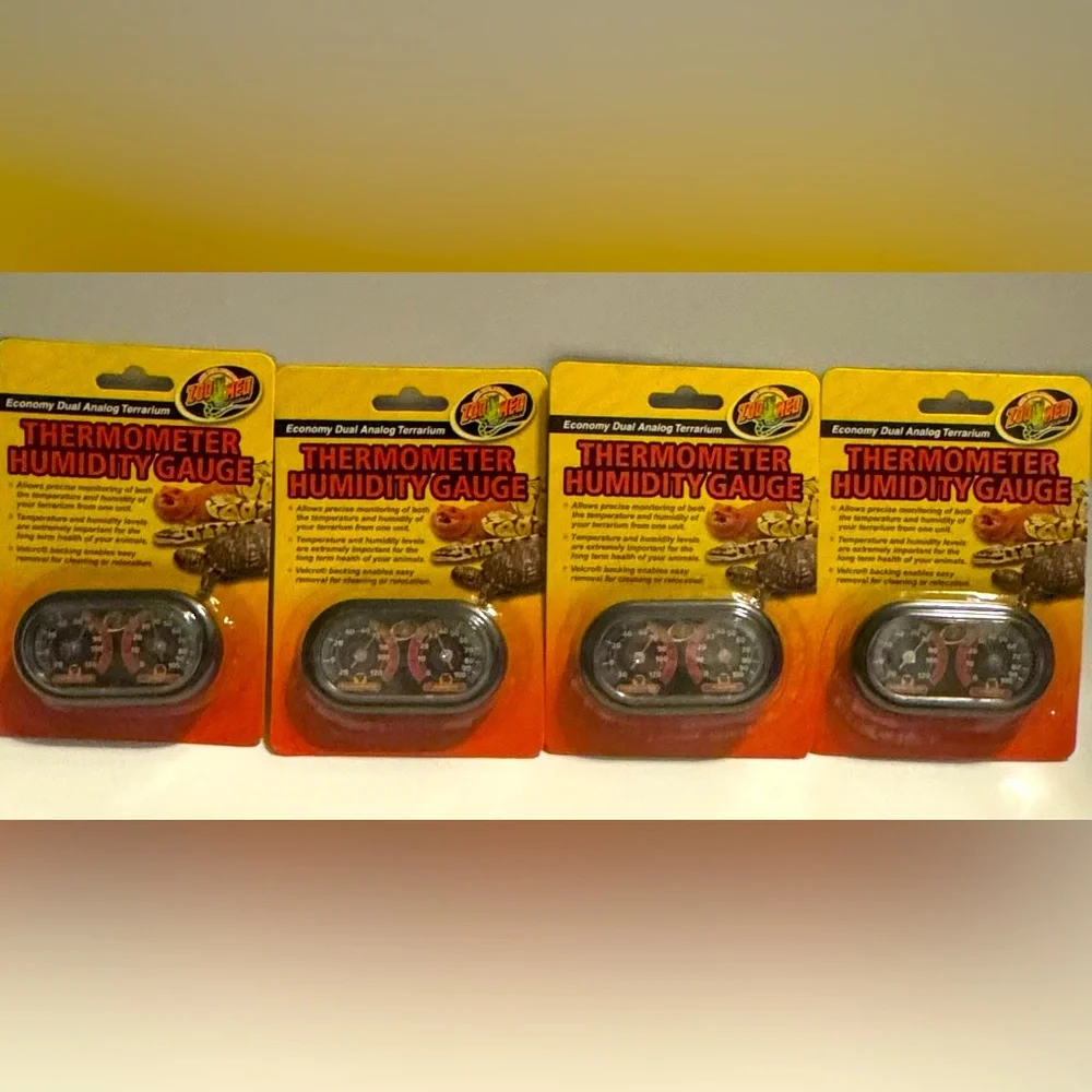 Zoo Med dual Reptile thermometer, and humidity gauge.